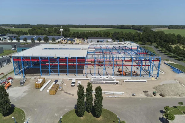 Staalconstructie assemblagehal Emmeloord